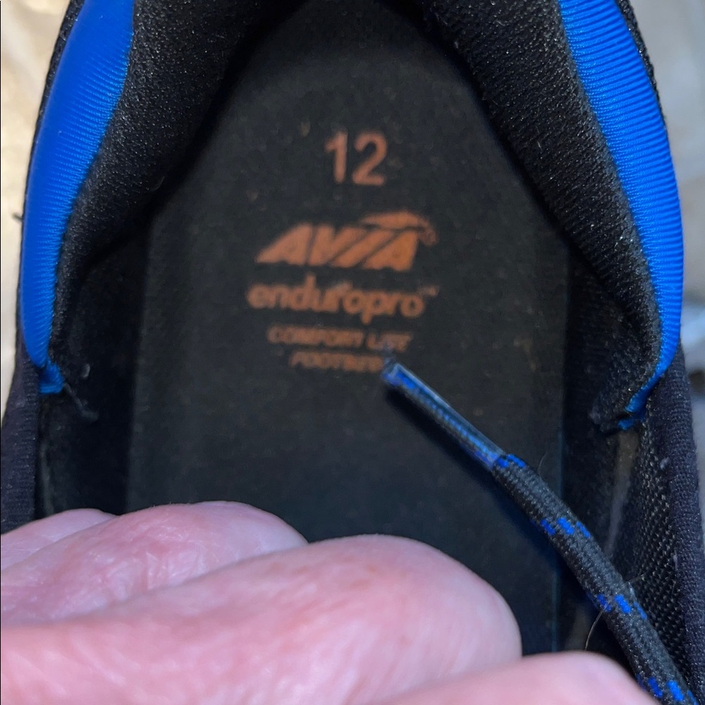 Avia Men's Black and Blue Athletic Shoes - Picture 5 of 8